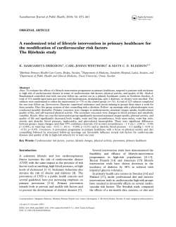 A randomized trial of lifestyle intervention in primary