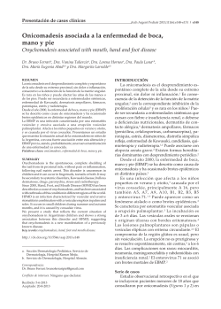 Onicomadesis asociada a la enfermedad de boca, mano y pie