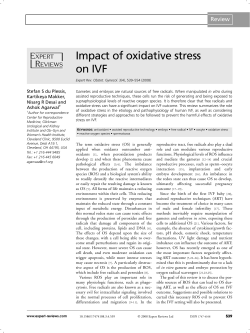 Impact of oxidative stress on IVF