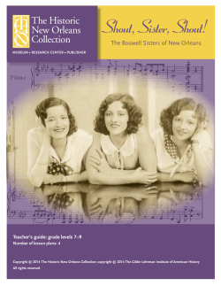 Shout, Sister, Shout! - The Historic New Orleans Collection