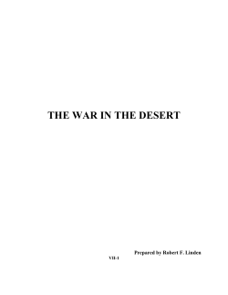 THE WAR IN THE DESERT - Robert Quirk`s Home Page