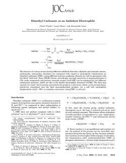 Dimethyl Carbonate as an Ambident Electrophile