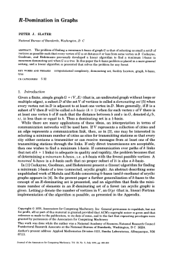 R-Domination in Graphs