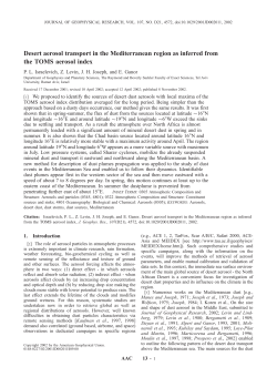 Desert aerosol transport in the Mediterranean region as inferred