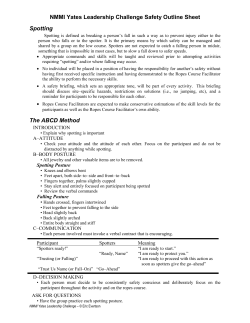 NMMI Yates Leadership Challenge Safety Outline Sheet Spotting
