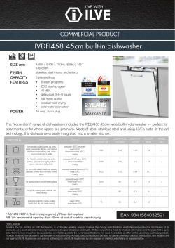 IVDFI458 45cm built-in dishwasher
