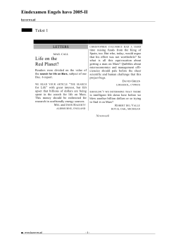 Eindexamen Engels havo 2005-II