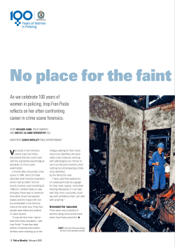 A confronting career in crime scene forensics