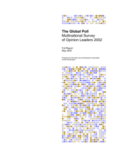 The Global Poll Multinational Survey of Opinion Leaders 2002