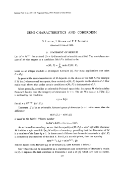 SEMI-CHARACTERISTICS AND COBORDISM