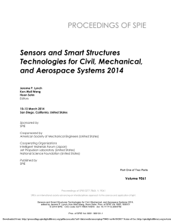 Sensors and Smart Structures Technologies for Civil, Mechanical