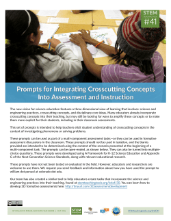 Prompts for Integrating Crosscutting Concepts Into Assessment and