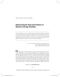 Rediscovering the “Back-and-Forthness” of Rhetoric in the