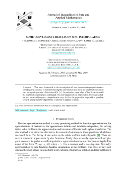 Some Convergence Results on Sinc Interpolation