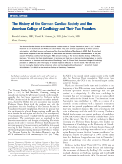 The History of the German Cardiac Society and the American