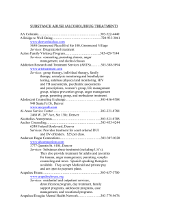 SUBSTANCE ABUSE (ALCOHOL/DRUG TREATMENT) AA