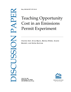 Teaching Opportunity Cost in an Emissions Permit Experiment