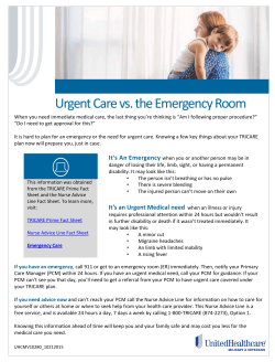Urgent Care vs. the Emergency Room