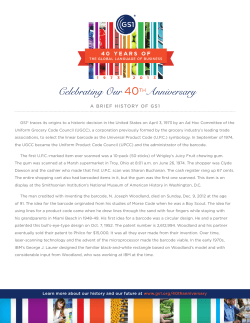 A BRIEF HIstoRy oF Gs1