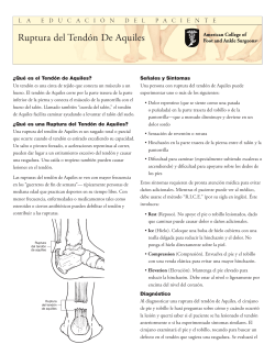 Ruptura del Tend&oacute;n De Aquiles