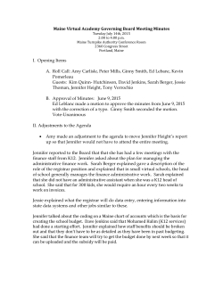 July 14, 2015  - Maine Virtual Academy