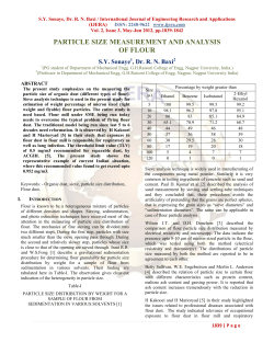 particle size measurement and analysis of flour