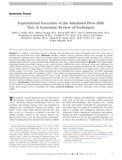 Experimental Execution of the Simulated Pivot-Shift Test