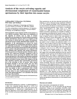 Andrology: Analysis of the oocyte activating capacity and