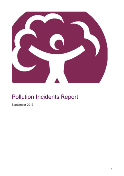Pollution Incidents Report - Foundation for Water Research