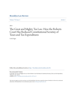 The Great and Mighty Tax Law: How the Roberts
