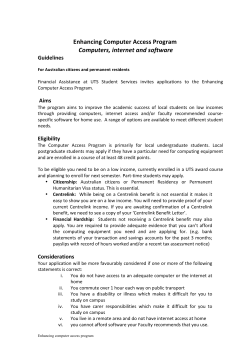 Enhancing Computer Access Program Computers, internet and
