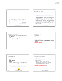News Flash - 2012 Embedded Systems Examples