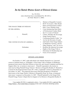 Osage Tribe of Indians of Oklahoma v. United States