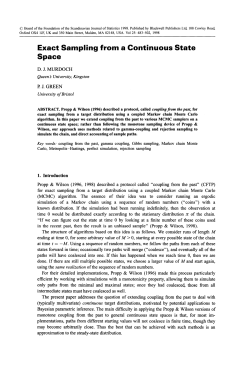 Exact Sampling from a Continuous State Space