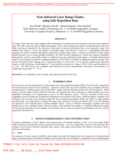 Near-Infrared Laser Range Finder, using kHz Repetition Rate