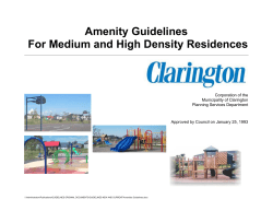 Amenity Guidelines For Medium and High Density