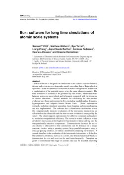 EON: Software for long time simulations of