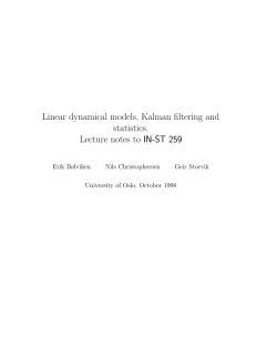 Linear dynamical models, Kalman filtering and statistics. Lecture