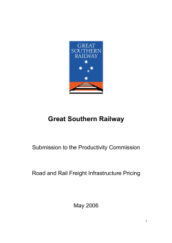 Great Southern Railway - Productivity Commission