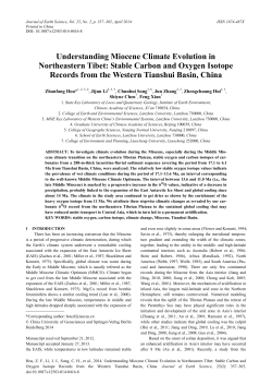 Understanding Miocene Climate Evolution in Northeastern Tibet