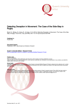 Detecting Deception in Movement: The Case of the Side-Step