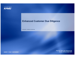The practice of Enhanced Customer Due Diligence