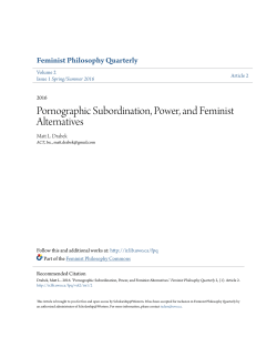 Pornographic Subordination, Power, and Feminist Alternatives