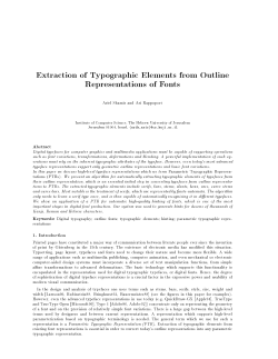 Extraction of Typographic Elements from Outline Representations of