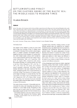 settlements and piracy on the eastern shore of the baltic sea