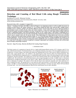 Detection and Counting of Red Blood Cells using Hough
