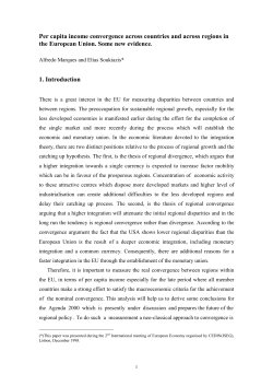 Per capita income convergence across countries and