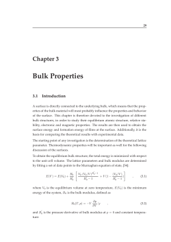 Bulk Properties - diss.fu