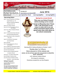 2016 June Newsletter - London District Catholic School Board