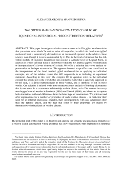 the gifted mathematician that you claim to be: equational intensional